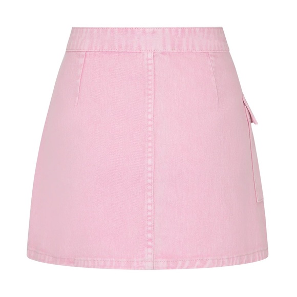 Araminta James Merci Denim Skirt Acid-Washed Peony NWT - Picture 6 of 8